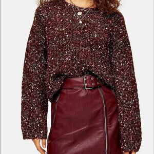 TOPSHOP KNITTED NEPPY CROPPED JUMPERSweater-M(8-10)